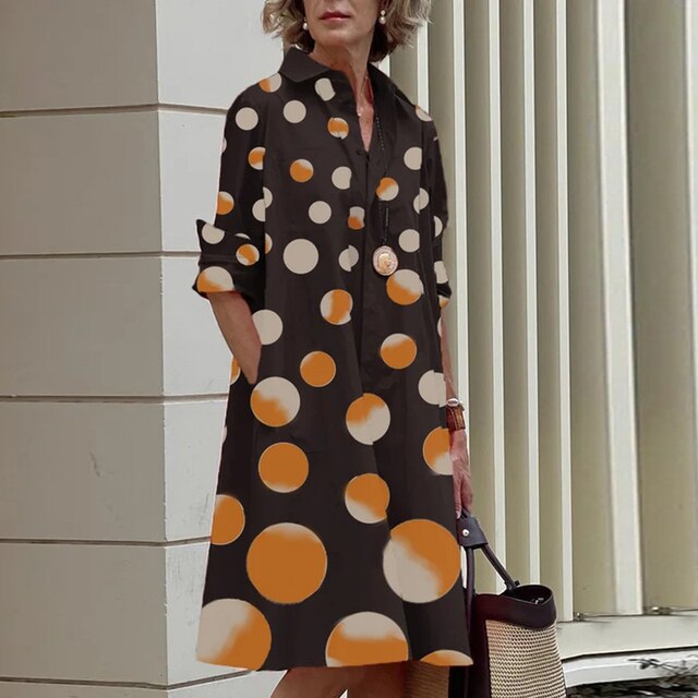 LF | Robe vintage à manches longues