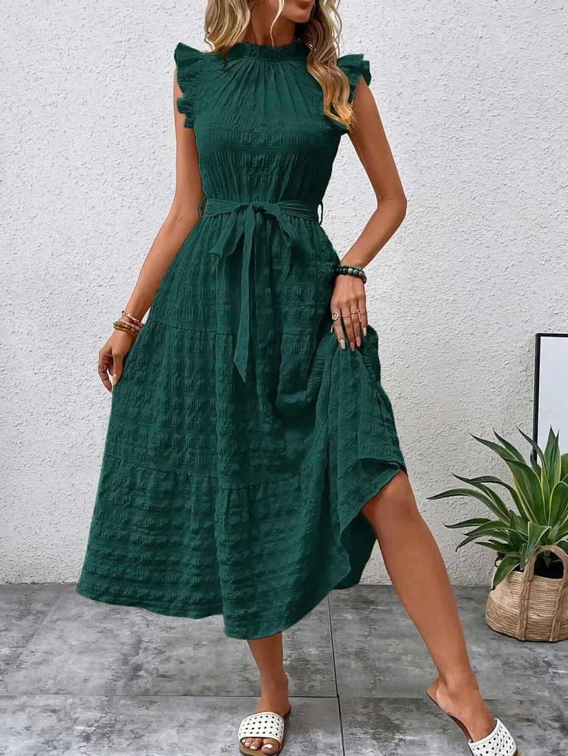 LF | Femme Ruché Ruché Ourlet Ceinture d'ourlet robe longue