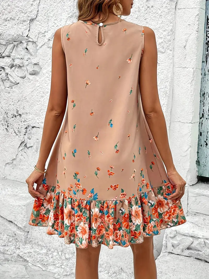LF | Robe sans manches pour femmes avec imprimé floral