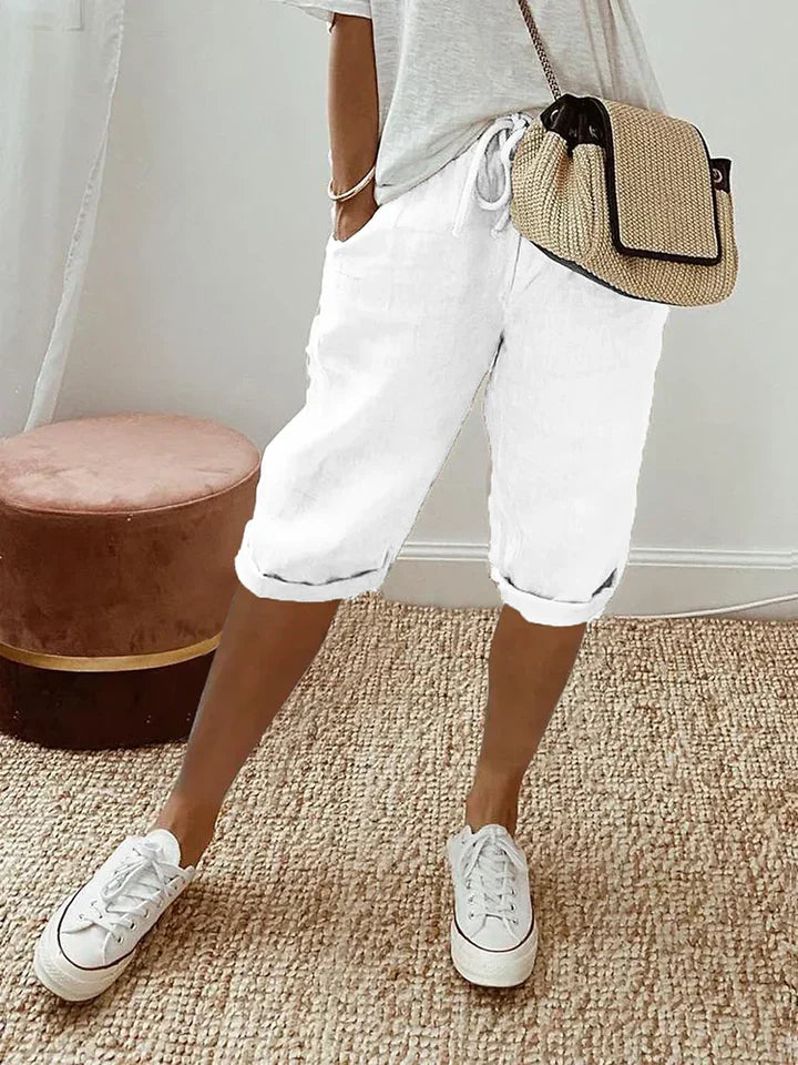 LF | Short femme en coton et lin