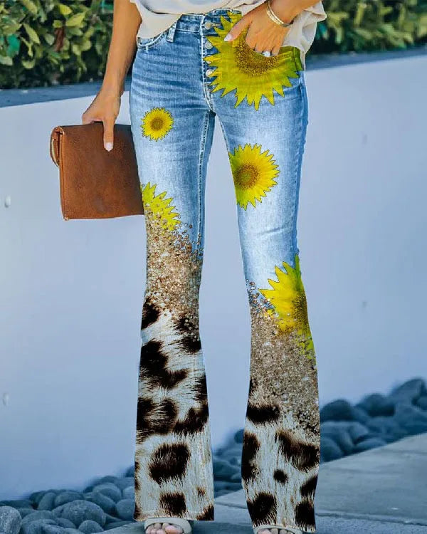 LF | Jeans avec impression de fleurs