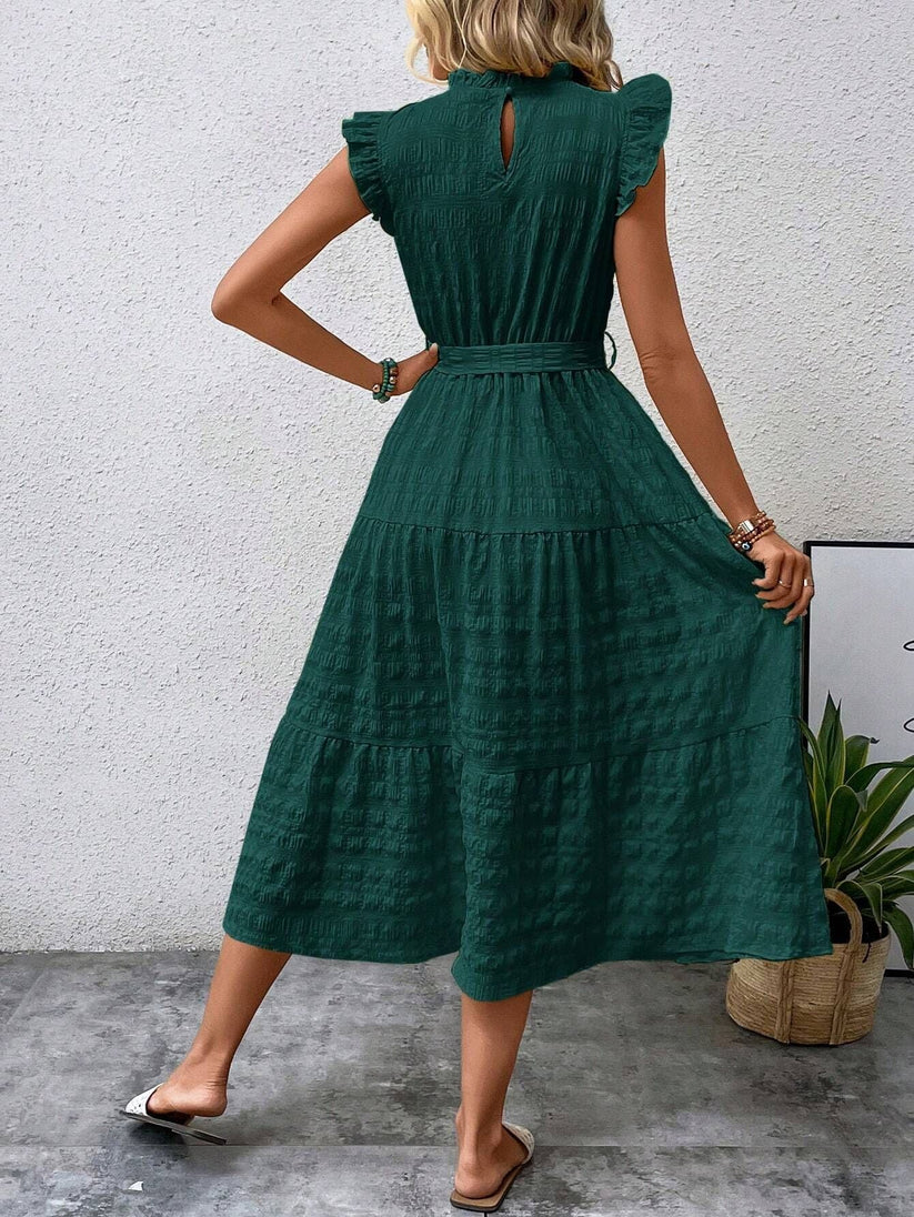 LF | Femme Ruché Ruché Ourlet Ceinture d'ourlet robe longue