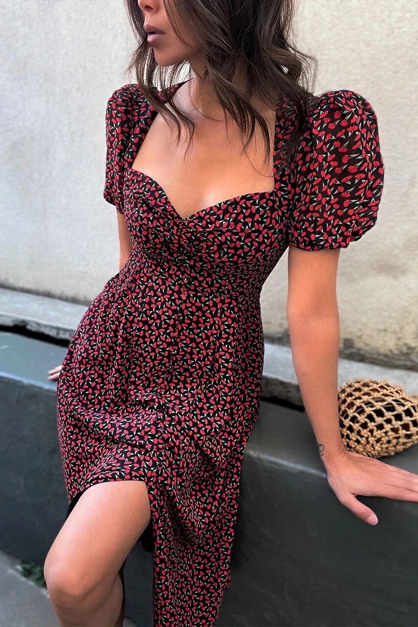 LF | Robe à encolure carrée