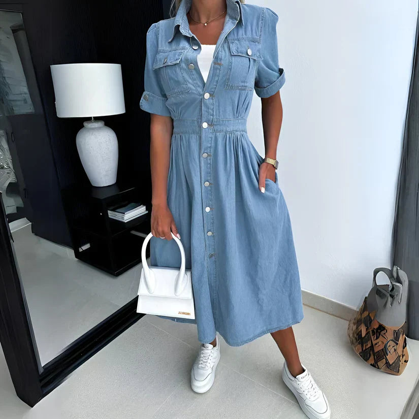 LF | Robe midi en denim