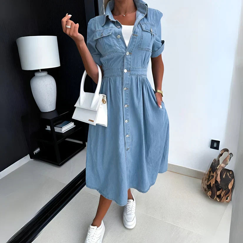 LF | Robe midi en denim