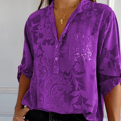 LF | Blouse à manches longues avec impression de fleurs