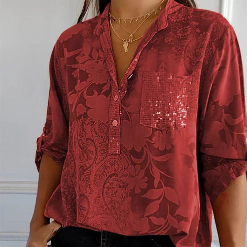 LF | Blouse à manches longues avec impression de fleurs