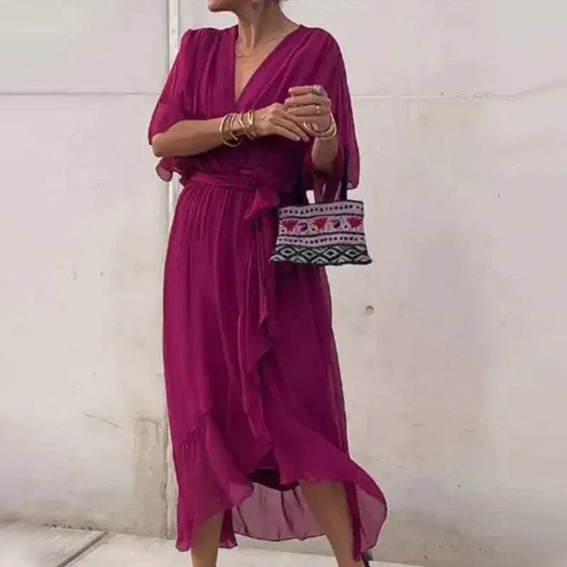LF | Robe élégante avec décolleté en V