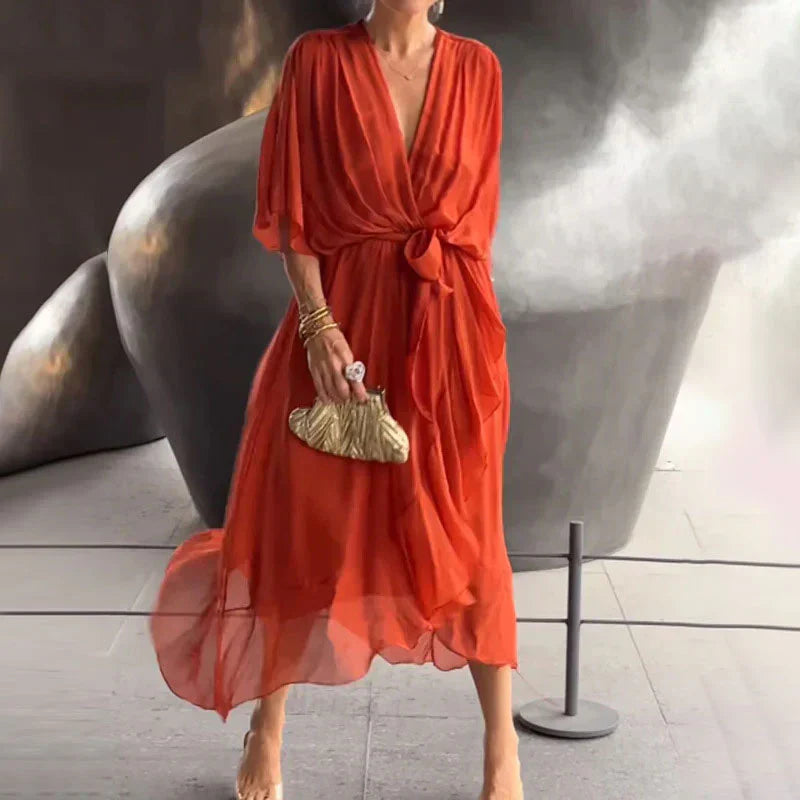 LF | Robe élégante avec décolleté en V