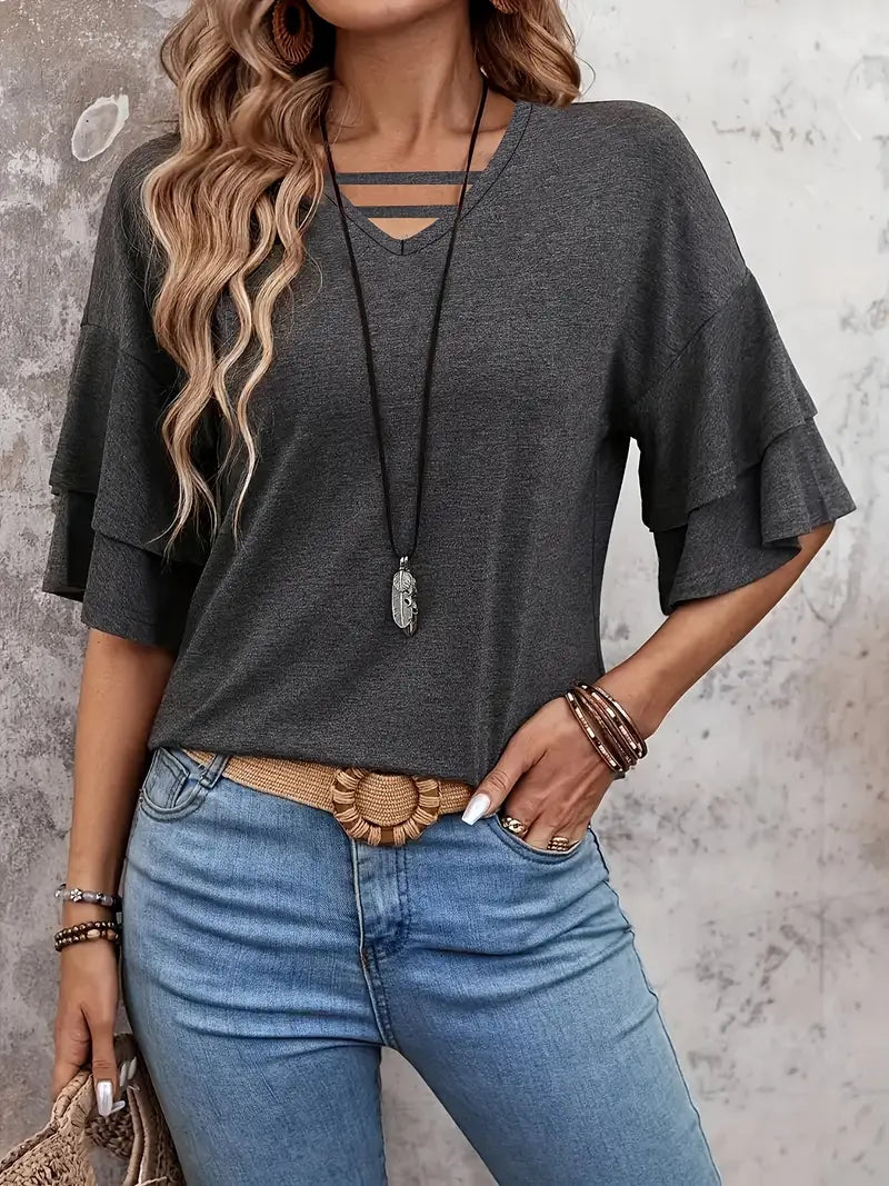 LF | T-shirt Casual V-Neck pour femmes