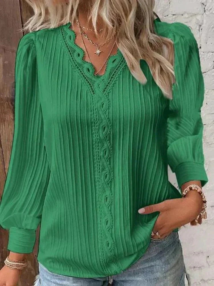 LF | Blouse en mousseline avec ornements en dentelle