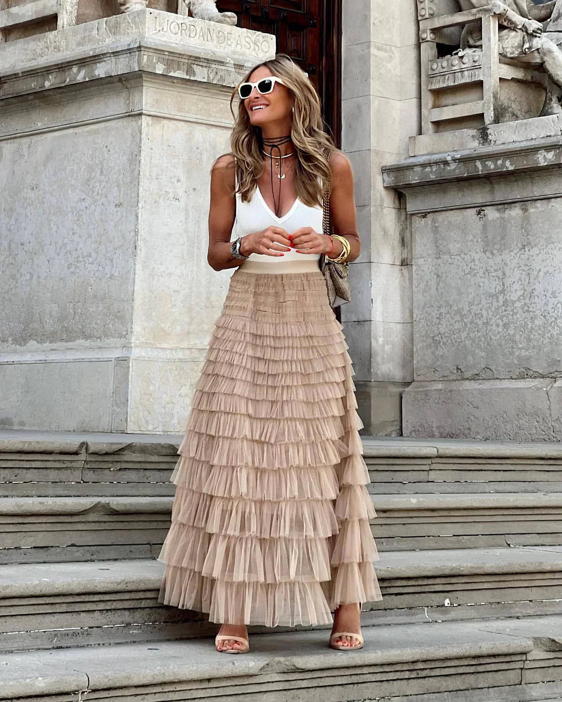 LF | Jupe à la mode avec taille élastique