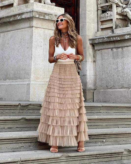 LF | Jupe à la mode avec taille élastique