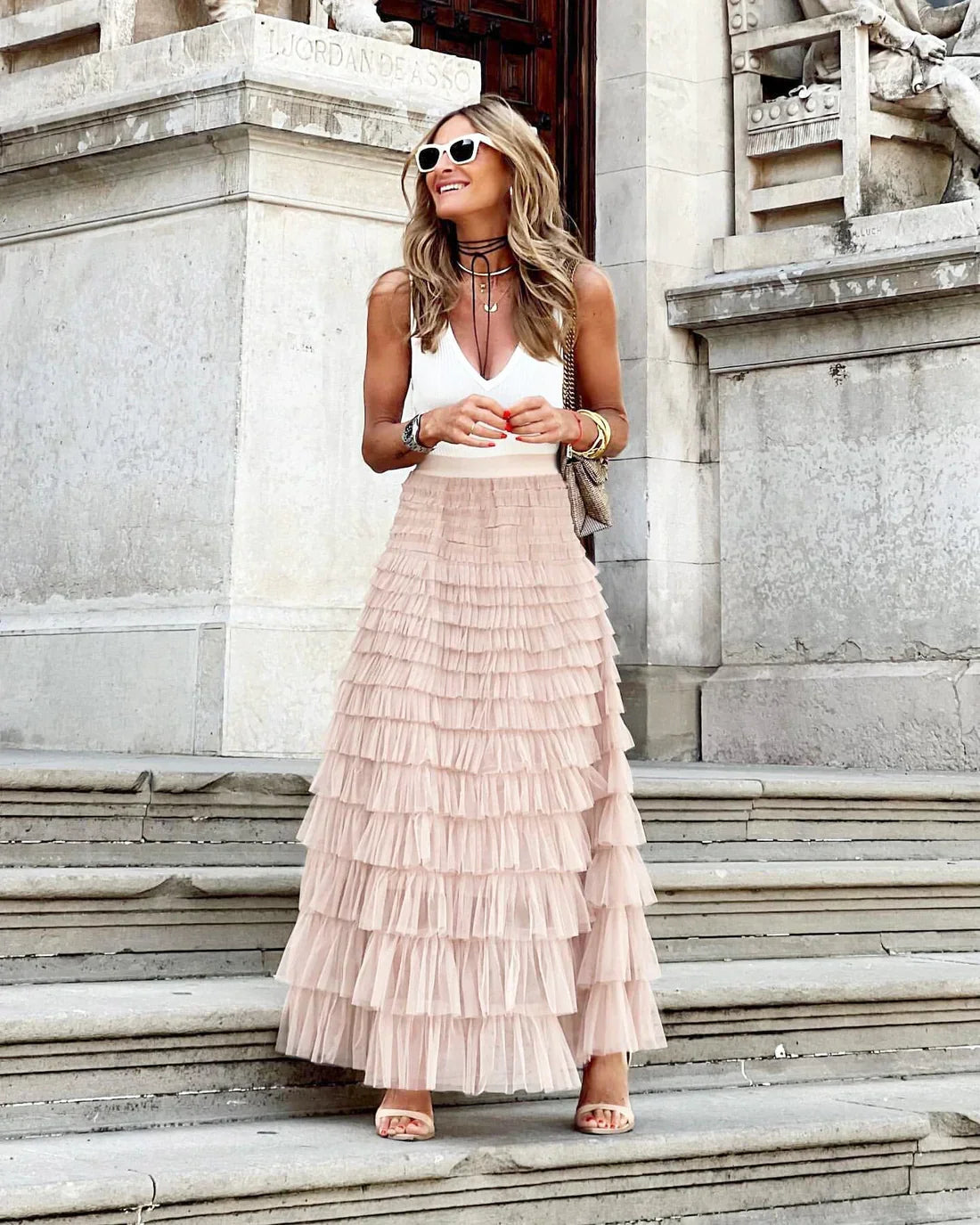 LF | Jupe à la mode avec taille élastique