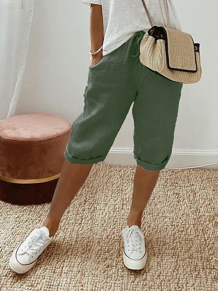 LF | Short femme en coton et lin