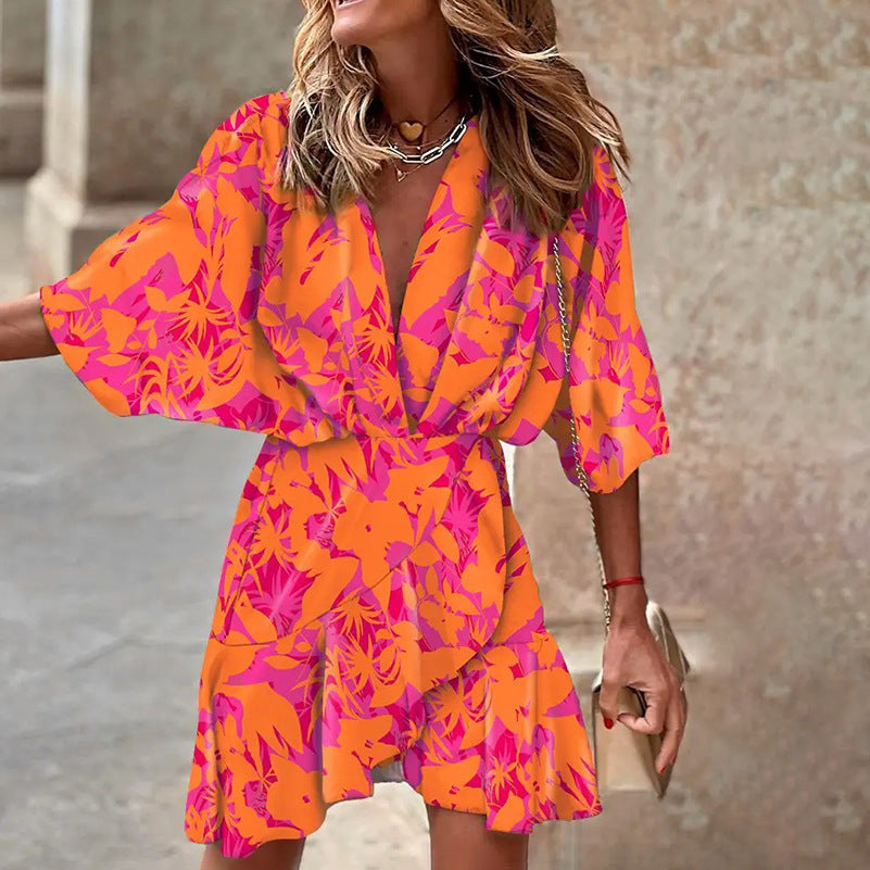 LF | Robe élégante à manches chauve-souris
