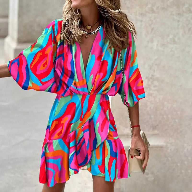 LF | Robe élégante à manches chauve-souris