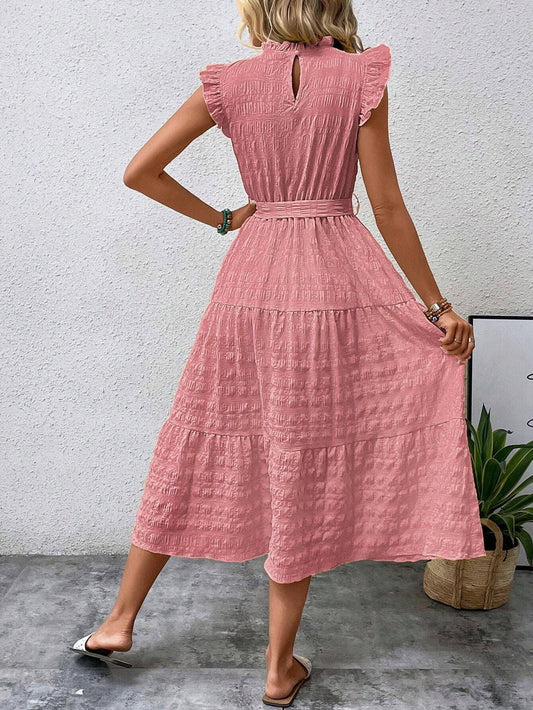LF | Femme Ruché Ruché Ourlet Ceinture d'ourlet robe longue