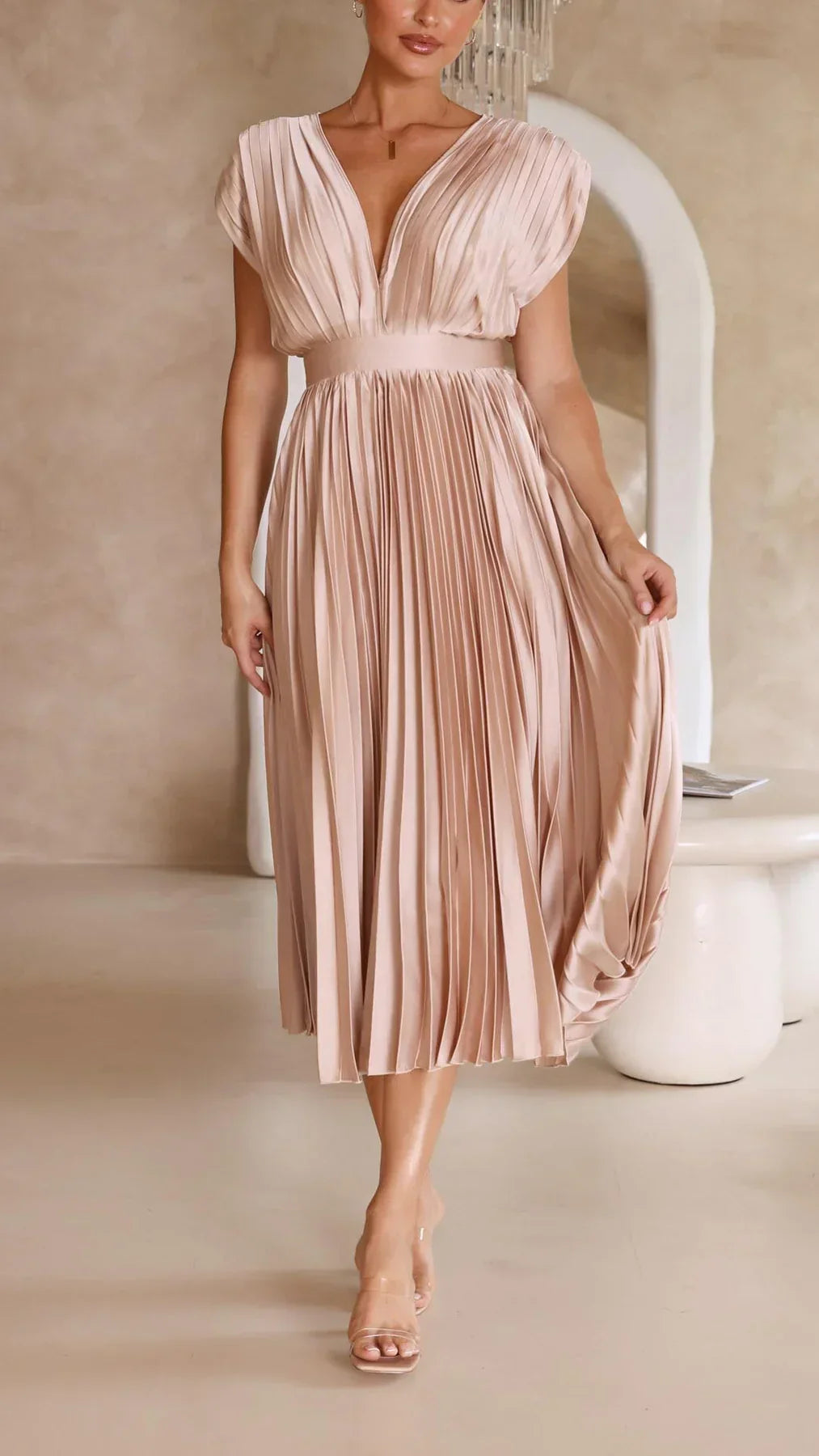 LF | Robe plissée élégante et sexy