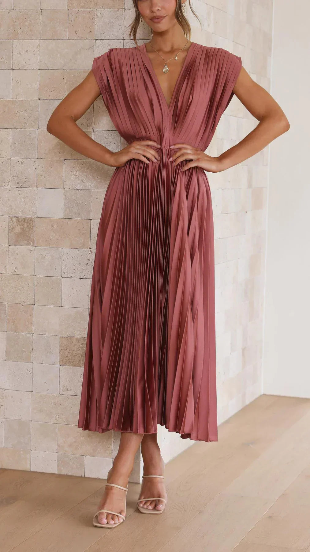 LF | Robe plissée élégante et sexy