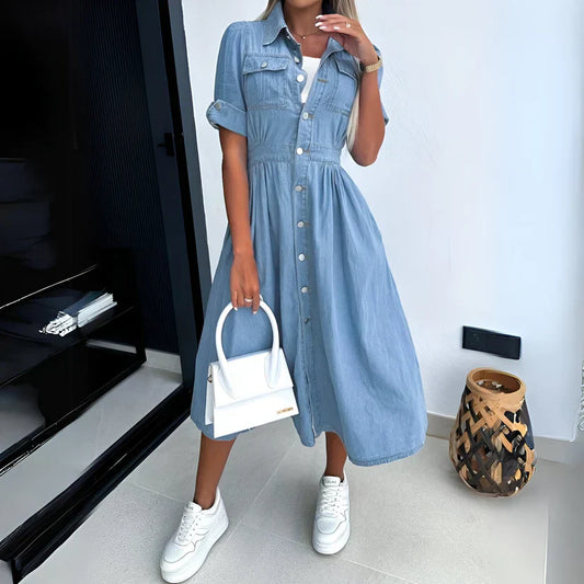 LF | Robe midi en denim