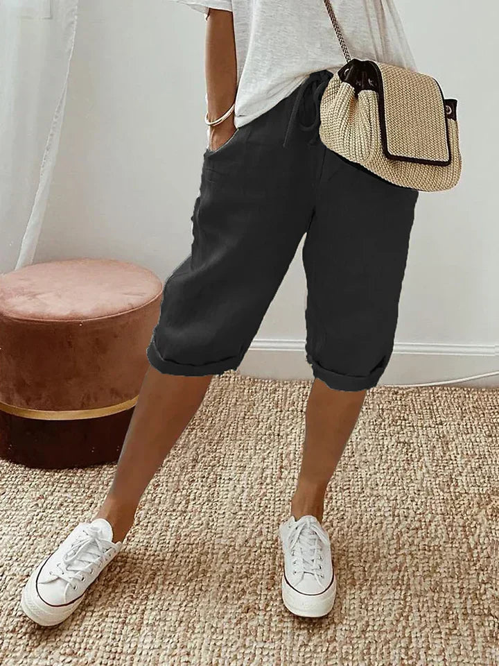 LF | Short femme en coton et lin