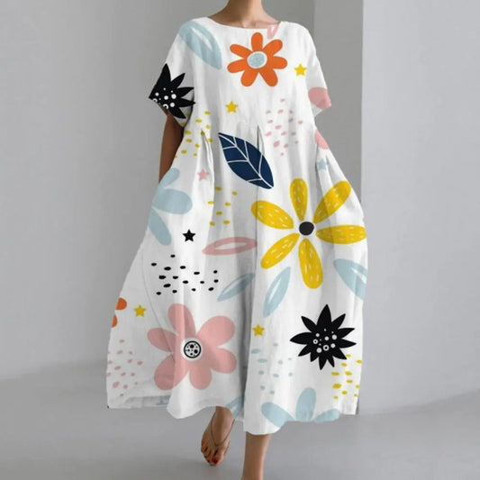 LF | Robe midi avec imprimé fleuri