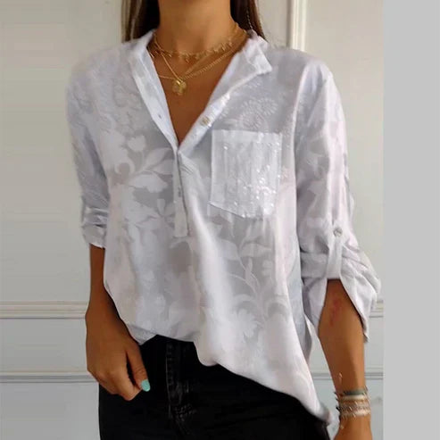 LF | Blouse à manches longues avec impression de fleurs