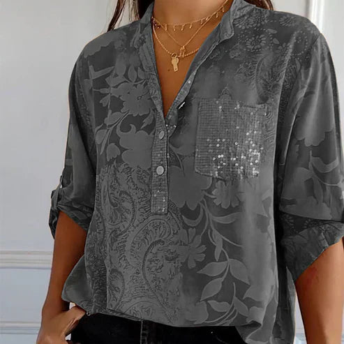 LF | Blouse à manches longues avec impression de fleurs